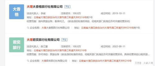 大理大香格旅行社业务经营许可证被吊销，国内旅游业务受重创